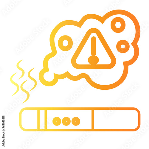 smoking Line Gradient Icon