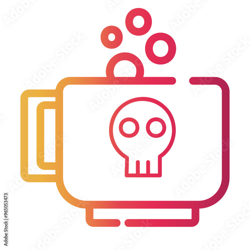 cyanide Line Gradient Icon
