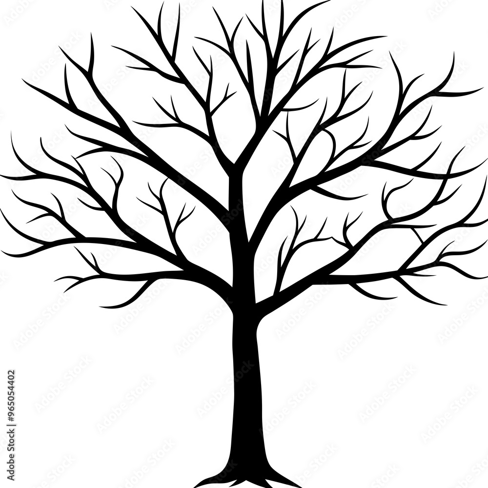 Silhouette of Tree without leaves Silhouette of Tree without leaves