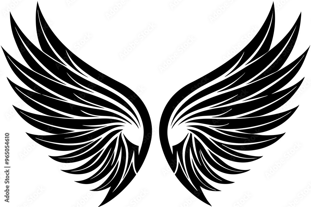 Fototapeta premium wings silhouette vector 