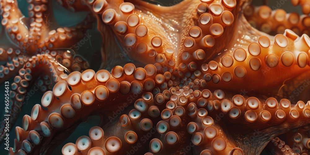 Obraz premium Close-up view of octopus tentacles