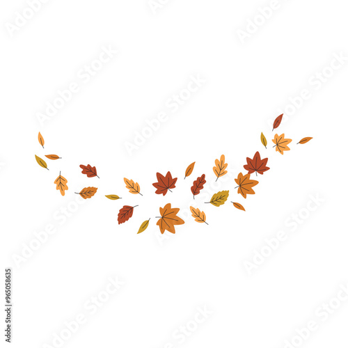 Autumn Leaf Swirl Design