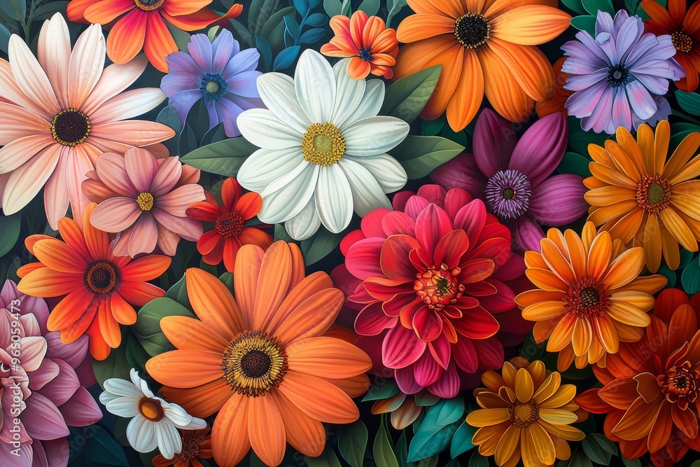 A Burst of Blooms Vibrant Flowers in Full Color A Burst of Blooms Vibrant Flowers in Full Color