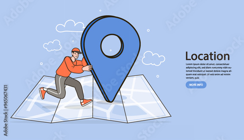 Delivery concept. Man Delivering Online with Grocery order from smart phone. Shopping on social networks through phone flat design style. Vector illustration.