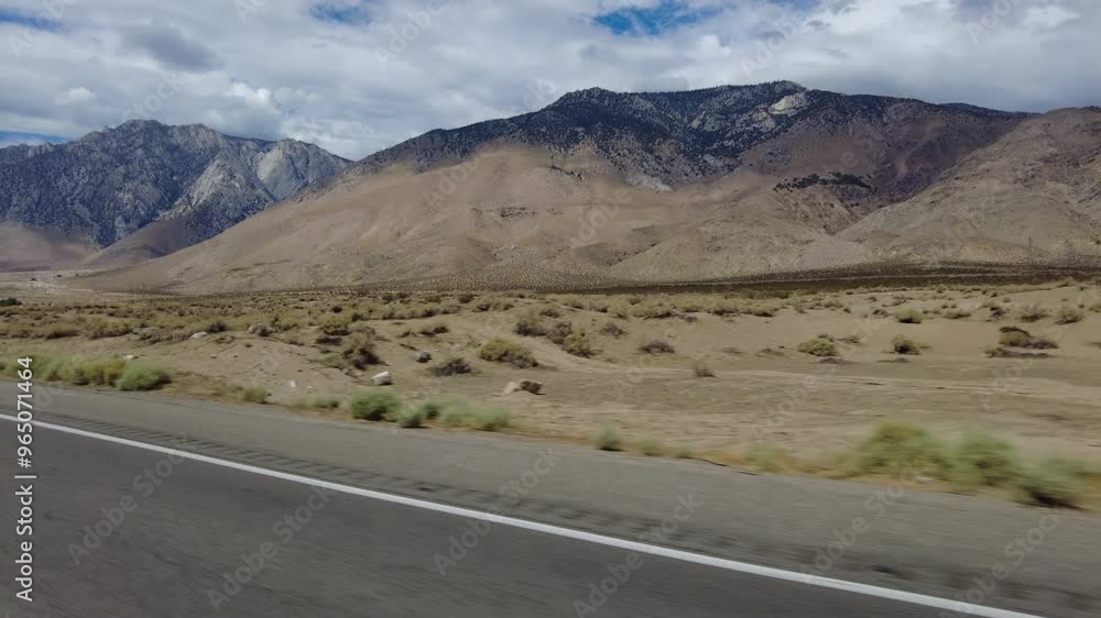 395 Scenic Byway North 4 Owens Lake to Lone Pine 04 Three Quarter L MultiCam Driving Plate Sierra Nevada Mts California 395 Scenic Byway North 4 Owens Lake to Lone Pine 04 Three Quarter L MultiCam Driving Plate Sierra Nevada Mts California