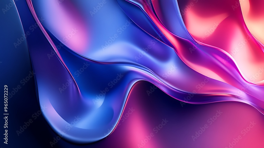 Fototapeta premium Abstract Purple and Blue Swirling Design