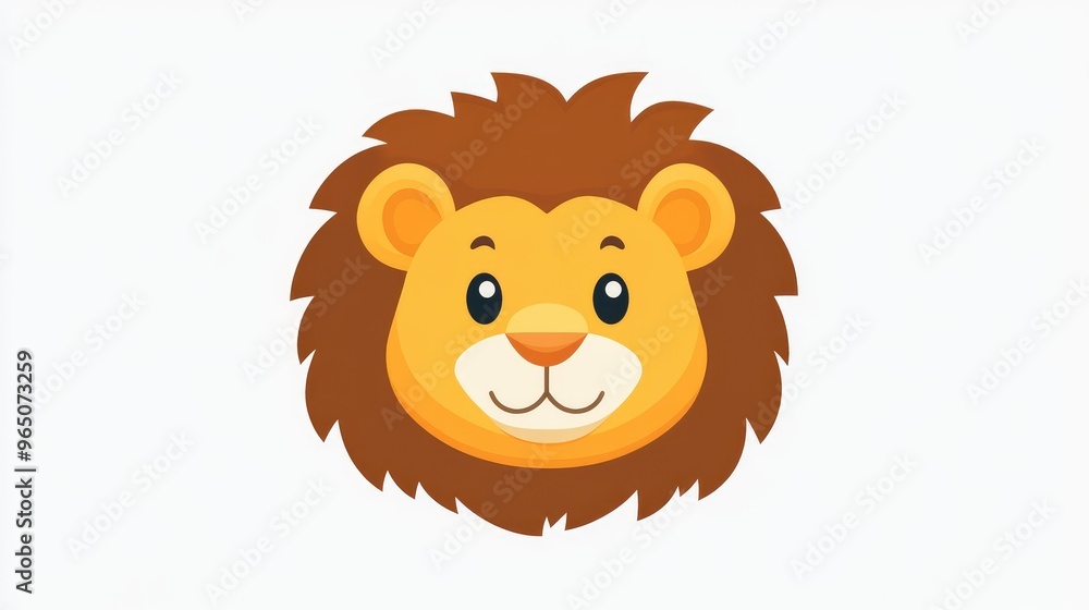 Cute Lion Emoji Illustration Cute Lion Emoji Illustration