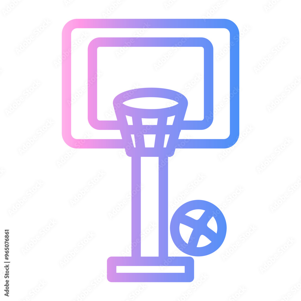 basketball Line Gradient Icon basketball Line Gradient Icon