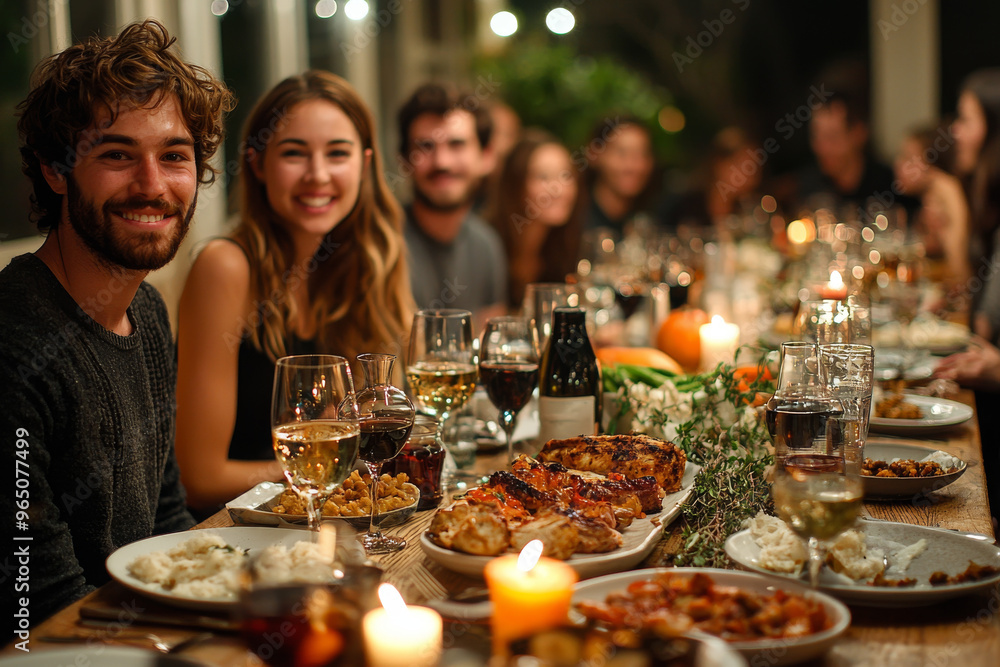 A group of friends enjoys a delicious meal together. A group of friends enjoys a delicious meal together.
