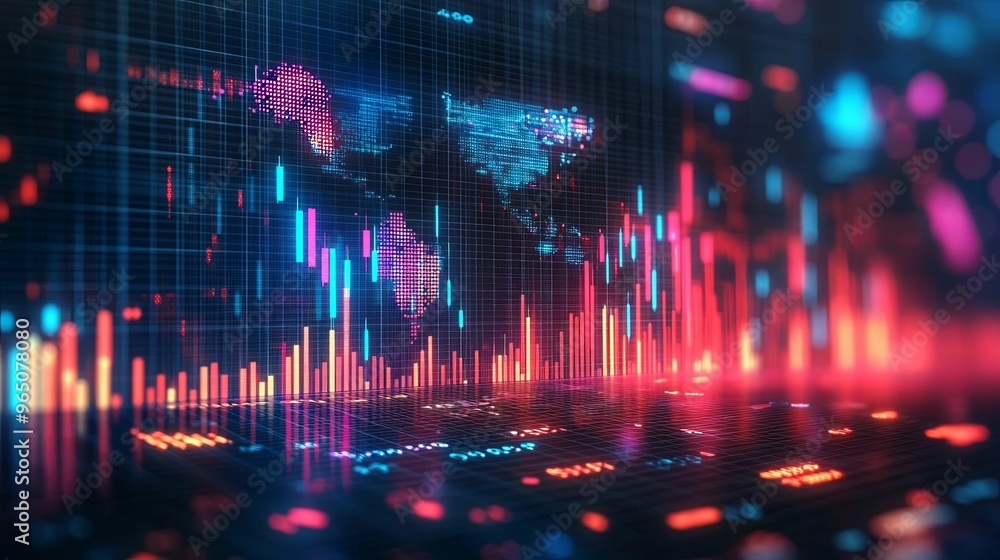 Global Stock Market Data with World Map and Candlestick Charts Global Stock Market Data with World Map and Candlestick Charts