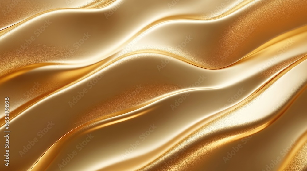 Luxurious Golden Waves. Abstract Design with Elegant Metallic Texture Luxurious Golden Waves. Abstract Design with Elegant Metallic Texture