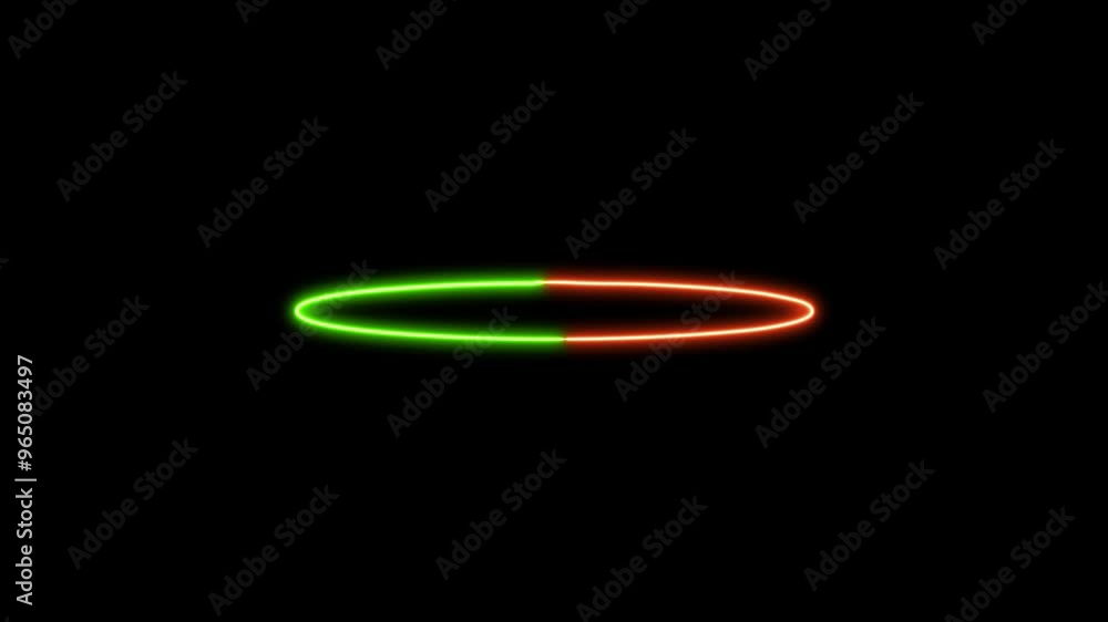 Circle with glowing light neon animation Circle with glowing light neon animation