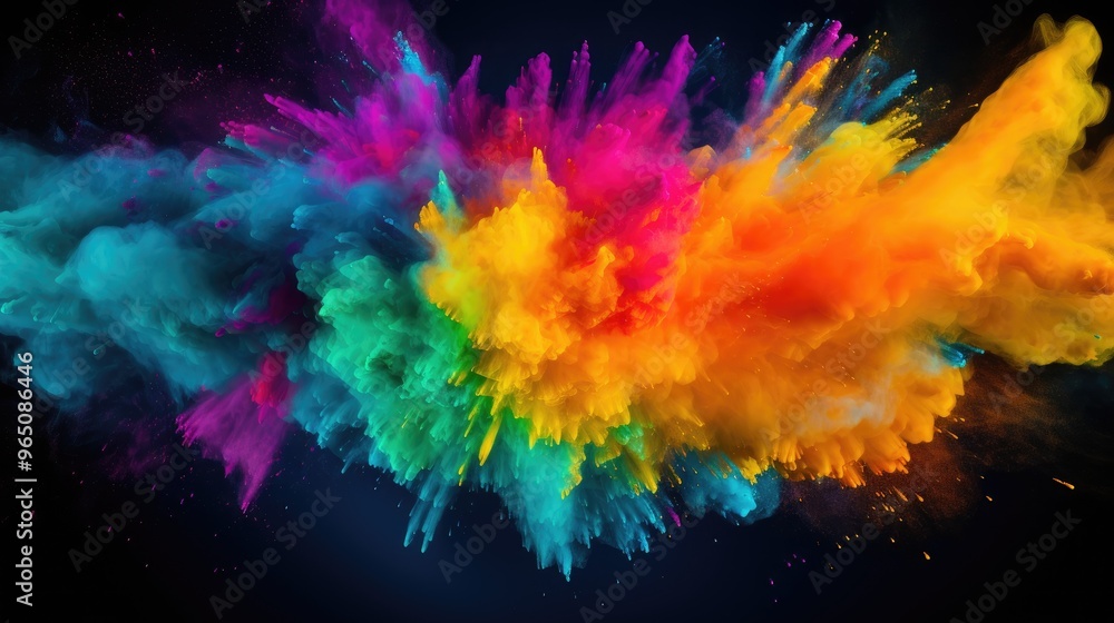 A vibrant explosion of color creates a stunning abstract background.  The colors blend and swirl, creating a sense of movement and energy.