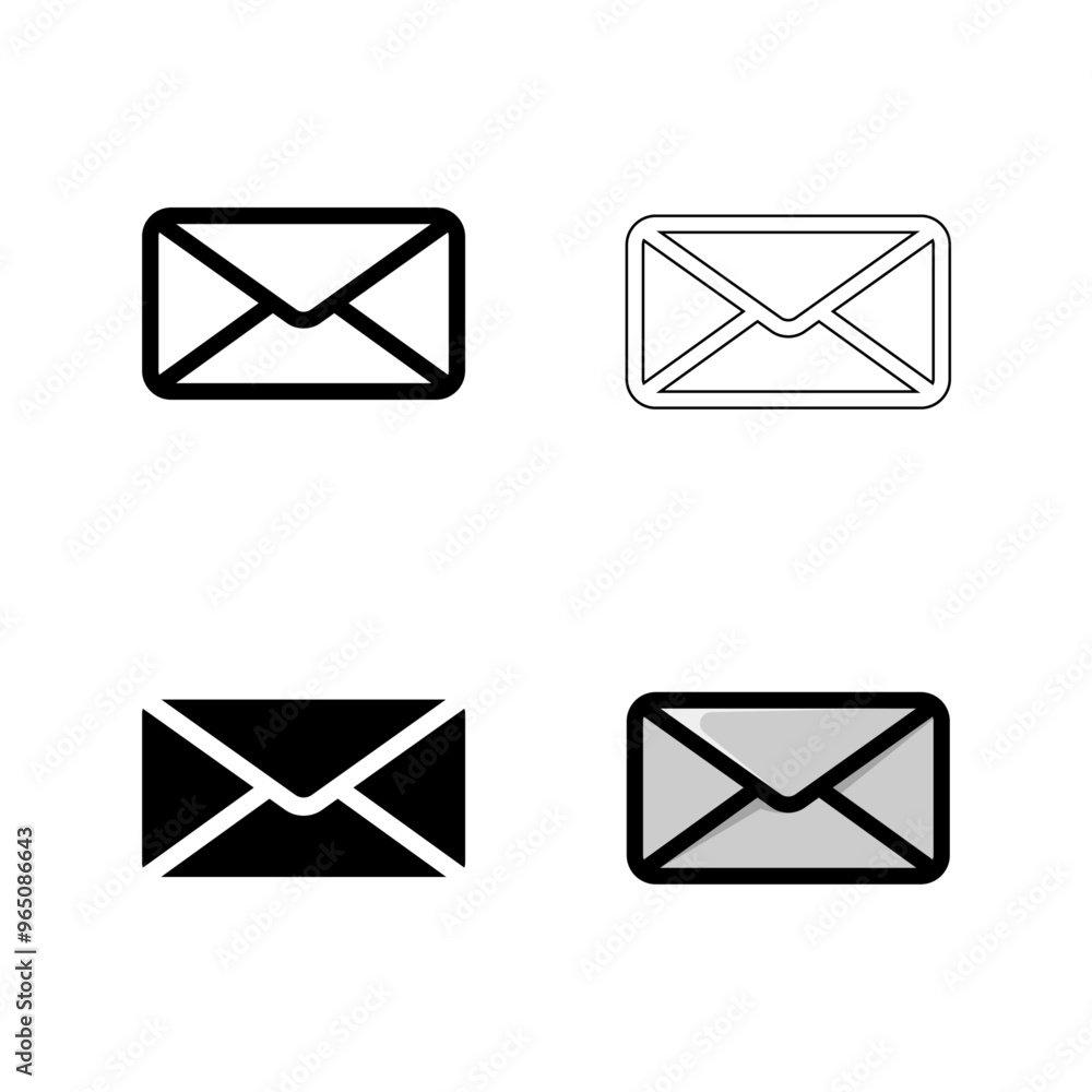 Email icon pack stock vector Email icon pack stock vector