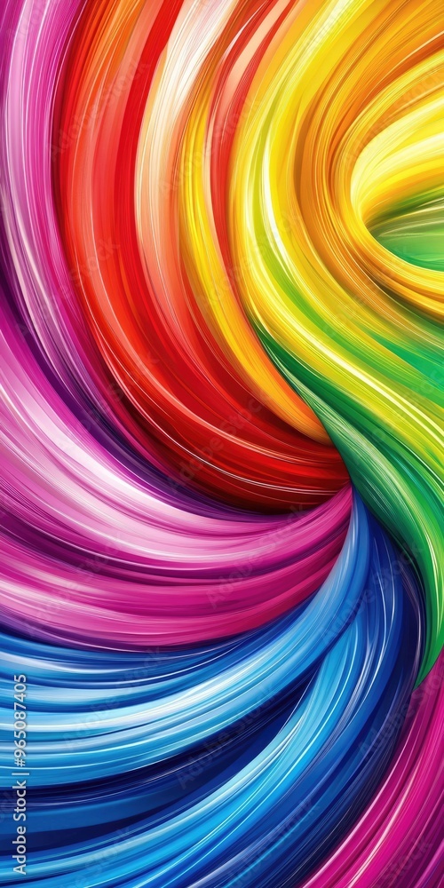 Fototapeta premium Rainbow Harmony: A Creative Burst of Vibrant Colors in Abstract Background