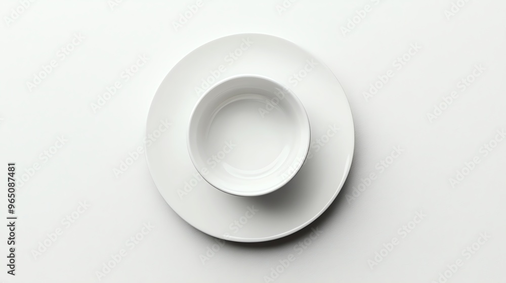 A green plate on a green surface with a palm leaf. A green plate on a green surface with a palm leaf.