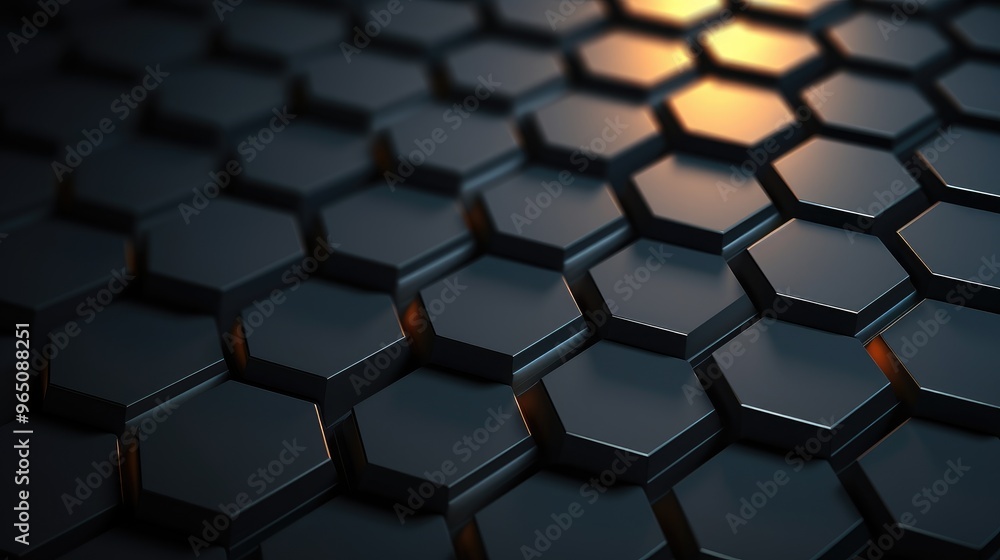 Abstract geometric background with hexagonal shapes in a dark color scheme. Abstract geometric background with hexagonal shapes in a dark color scheme.
