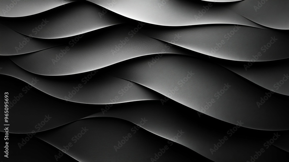 Abstract Black Wavy Pattern with Subtle Texture Abstract Black Wavy Pattern with Subtle Texture
