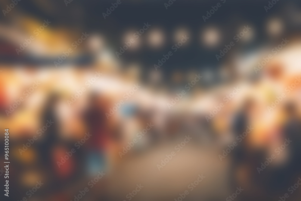Blur image of night market festivals, Abstract Background and bokeh light Blur image of night market festivals, Abstract Background and bokeh light