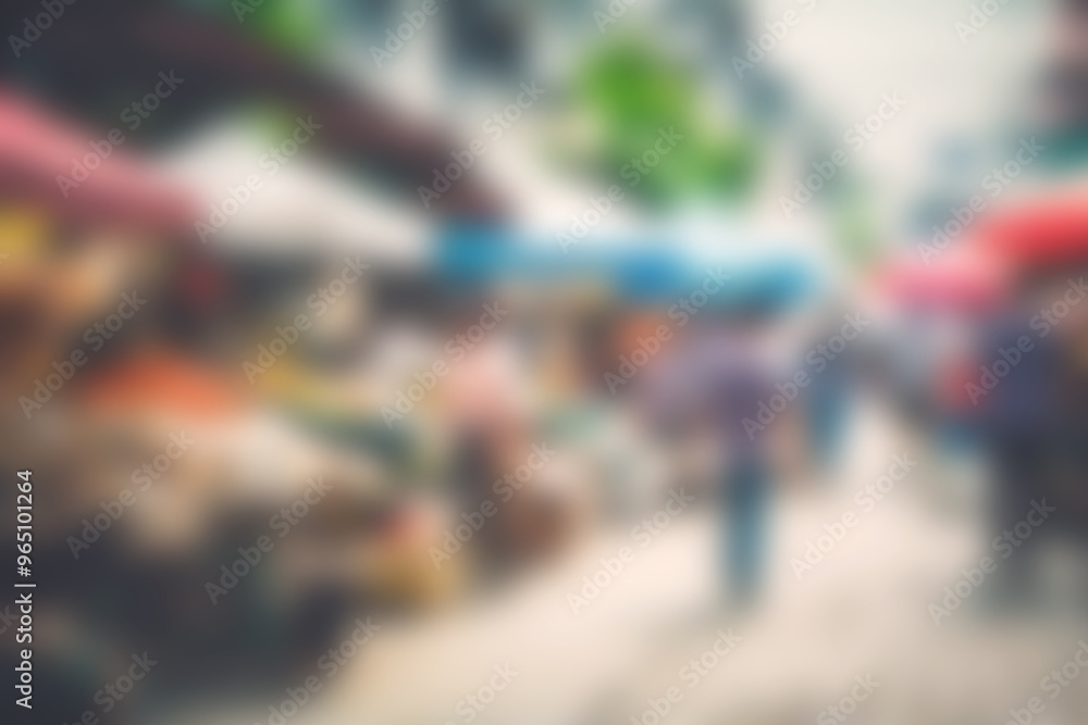 Obraz premium Blur image of night market festivals, Abstract Background and bokeh light