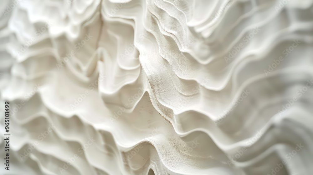 Close-up of white fabric with a textured surface, creating a soft and abstract background. Close-up of white fabric with a textured surface, creating a soft and abstract background.