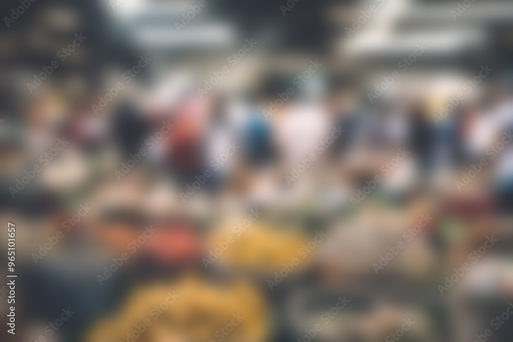 Obraz premium Blur image of night market festivals, Abstract Background and bokeh light