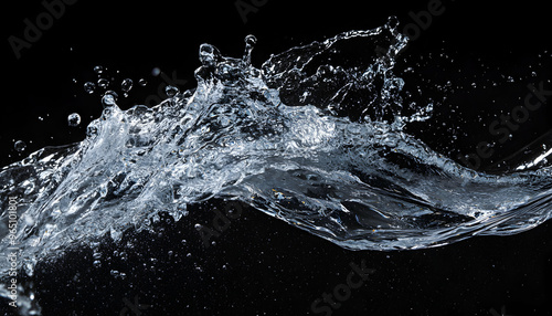 A splash of water against a black background.