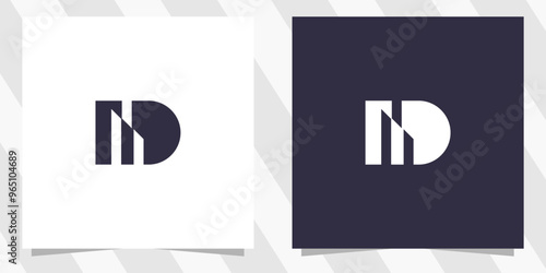 letter d logo design vector