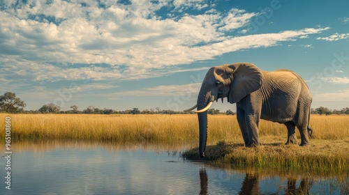 Elephants Playing in the River