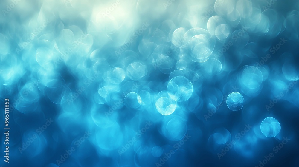 Abstract Blue Bokeh Background with Overlapping Circular Lights Abstract Blue Bokeh Background with Overlapping Circular Lights
