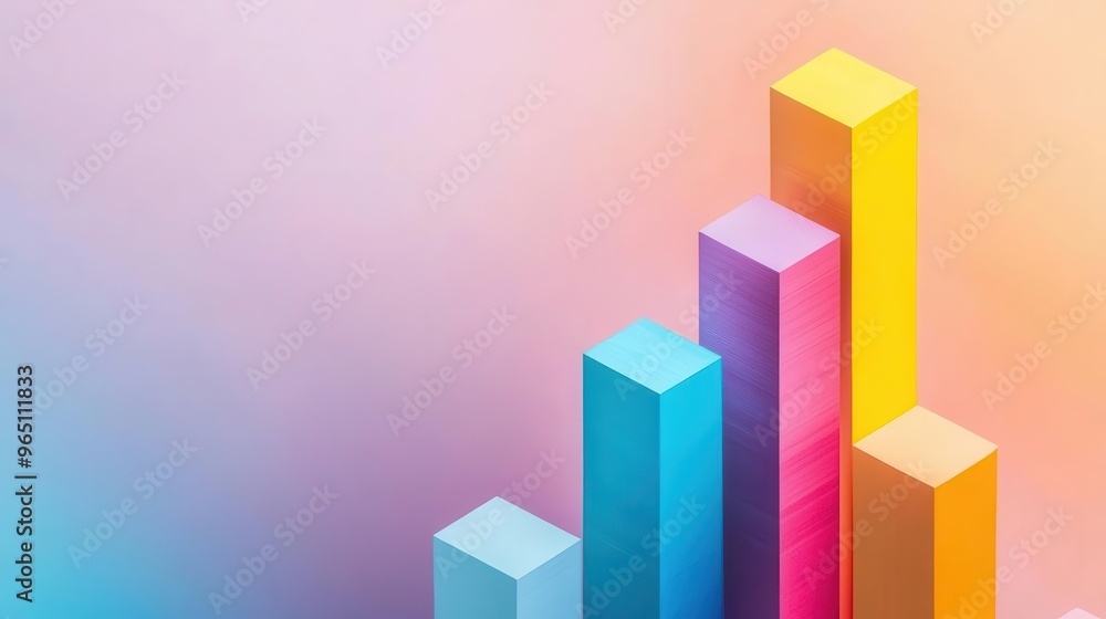 An abstract image featuring colorful bars ascending on a soft gradient background, representing growth and progress. An abstract image featuring colorful bars ascending on a soft gradient background, representing growth and progress.