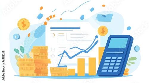  Money management tools and growth on a table