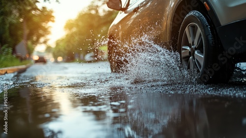 Wallpaper Mural car wash in the rain Torontodigital.ca