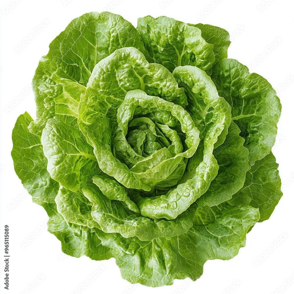 A single head of fresh green lettuce isolated on white background. A single head of fresh green lettuce isolated on white background.