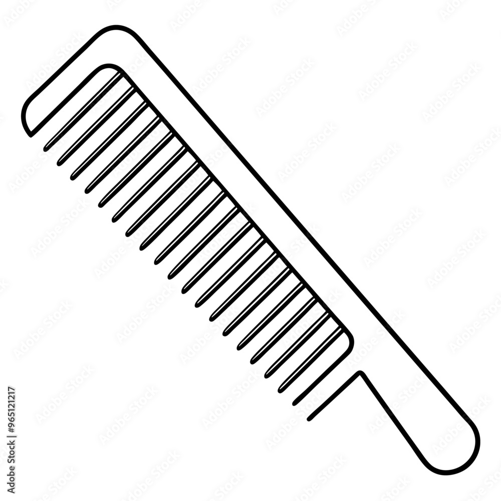 comb outline coloring book page line art illustration digital drawing comb outline coloring book page line art illustration digital drawing