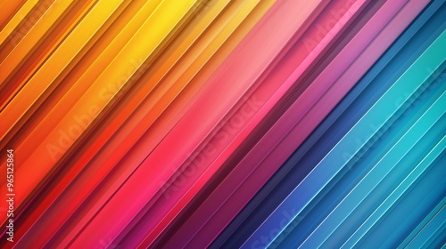 Vibrant Abstract Background with Colorful Diagonal Lines Illustration