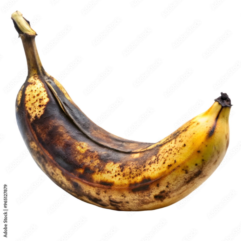 banana rotten isolated on transparent background
