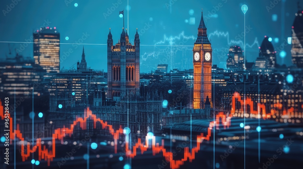 Fototapeta premium city skyline at night