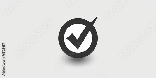 Free Download Dark silhouette of a check mark icon on a white background representing confirmation or approval in a simple design - GFXLoad