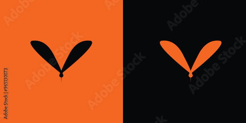 V logo combination of mosquitoes, with a modern concept.vector