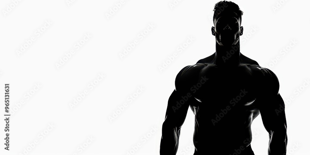 Silhouette of a personal trainer coaching against a white background during a fitness session Silhouette of a personal trainer coaching against a white background during a fitness session