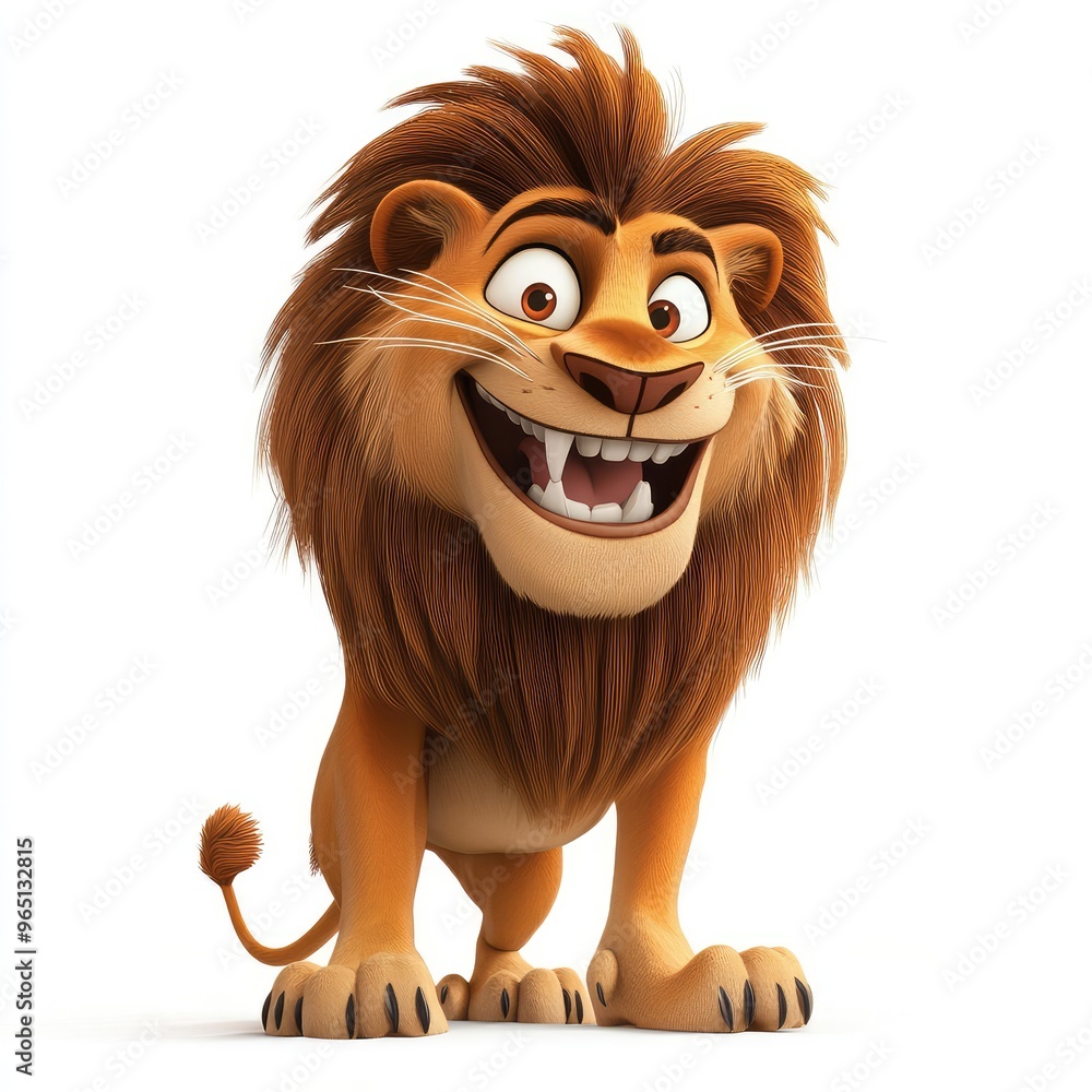 lion cartoon isolated on white lion cartoon isolated on white