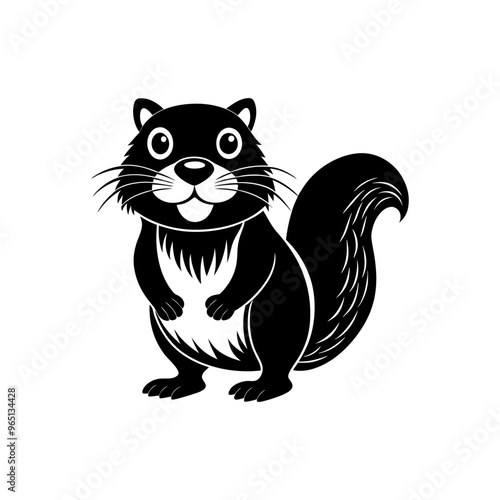 beaver silhouette vector illustration sublimation
