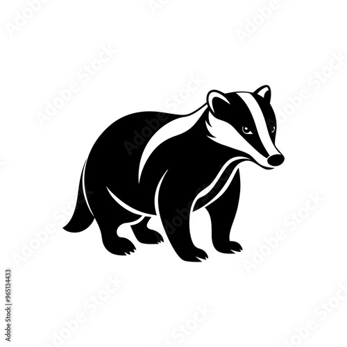 badger silhouette vector illustration sublimation