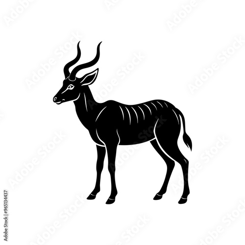 antelope silhouette vector illustration sublimation