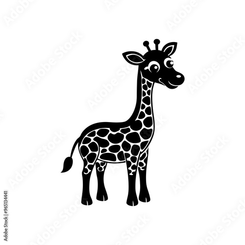 giraffe cartoon silhouette vector illustration sublimation