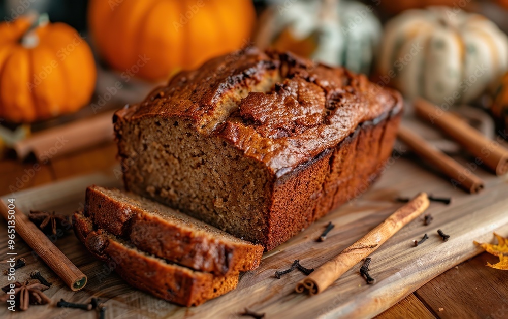 Pumpkin Bread with Cinnamon Sticks and Cloves Pumpkin Bread with Cinnamon Sticks and Cloves