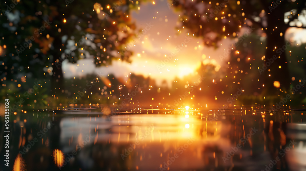 a beautiful sunset after rain : Generative AI a beautiful sunset after rain : Generative AI