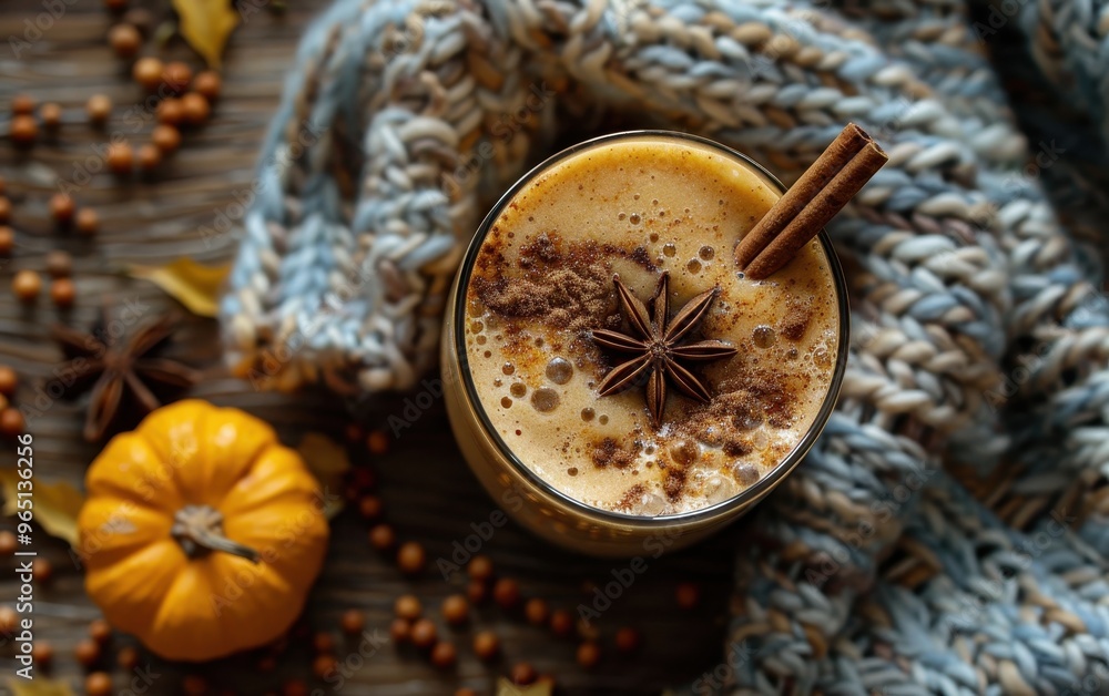 Pumpkin Spice Latte on a Cozy Autumn Day Pumpkin Spice Latte on a Cozy Autumn Day