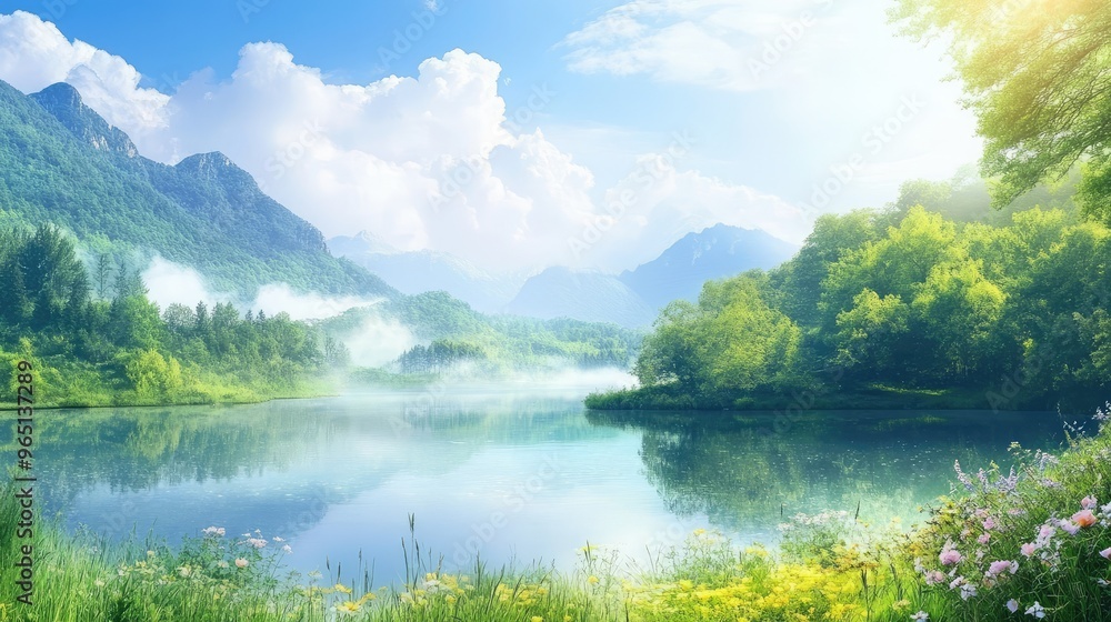 Obraz premium lake in the mountains